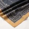 Black geometric printed ladies dupatta with decorative traditional patterns and golden border