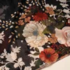 Black Multicolor Floral Printed Dupatta for Women